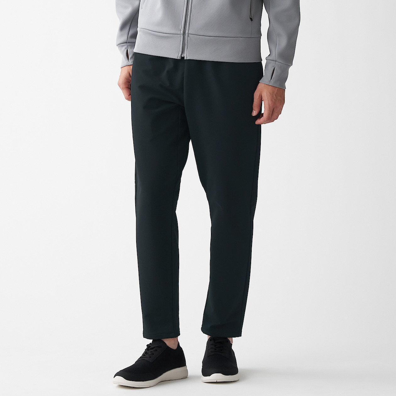 風を通しにくい ストレッチ裏起毛テーパードアンクルパンツ 紳士ｌ 黒 Muji Walker 紳士 メンズ 通販 無印良品