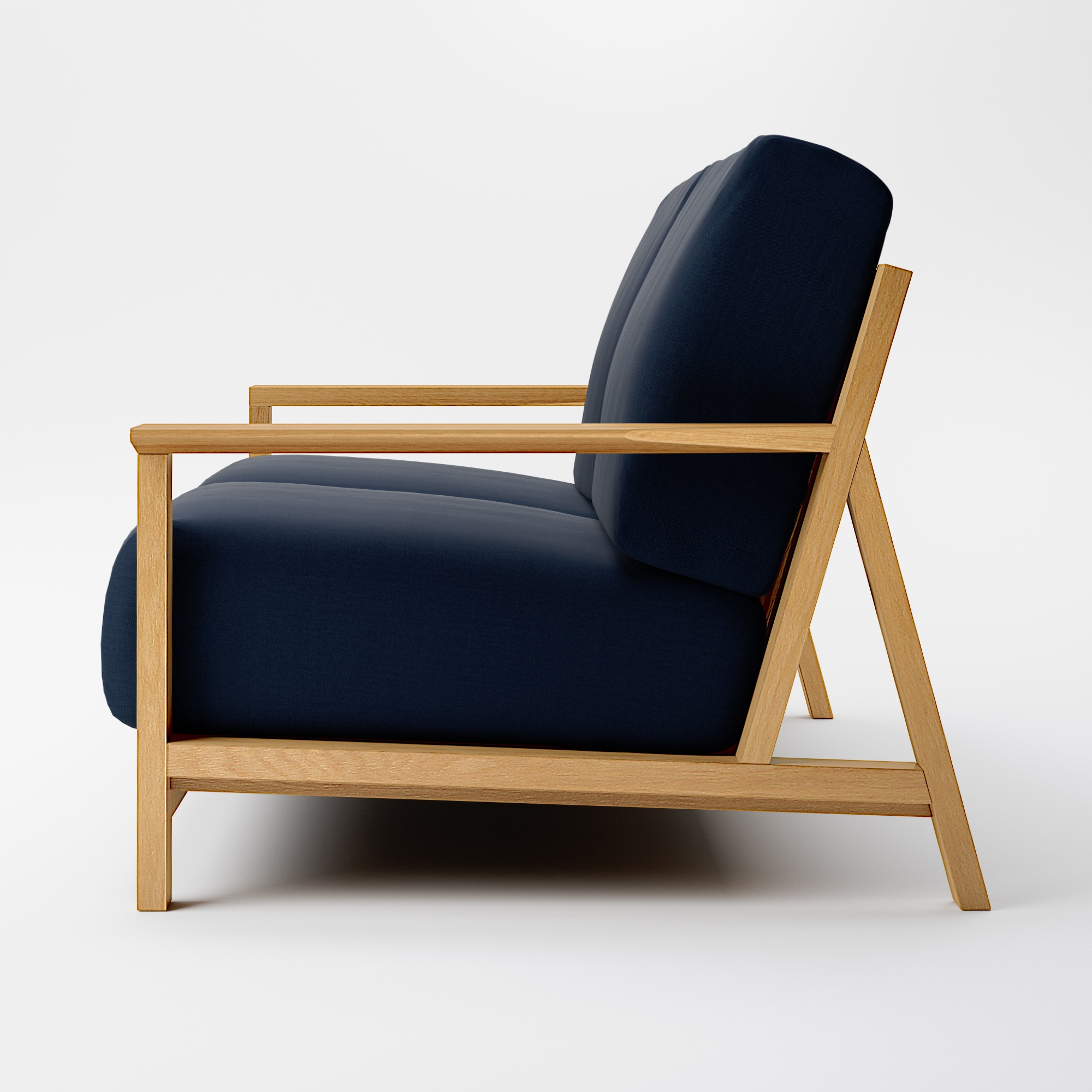 ソファ本体木製フレーム　再生ポリエステル使い平織カバー