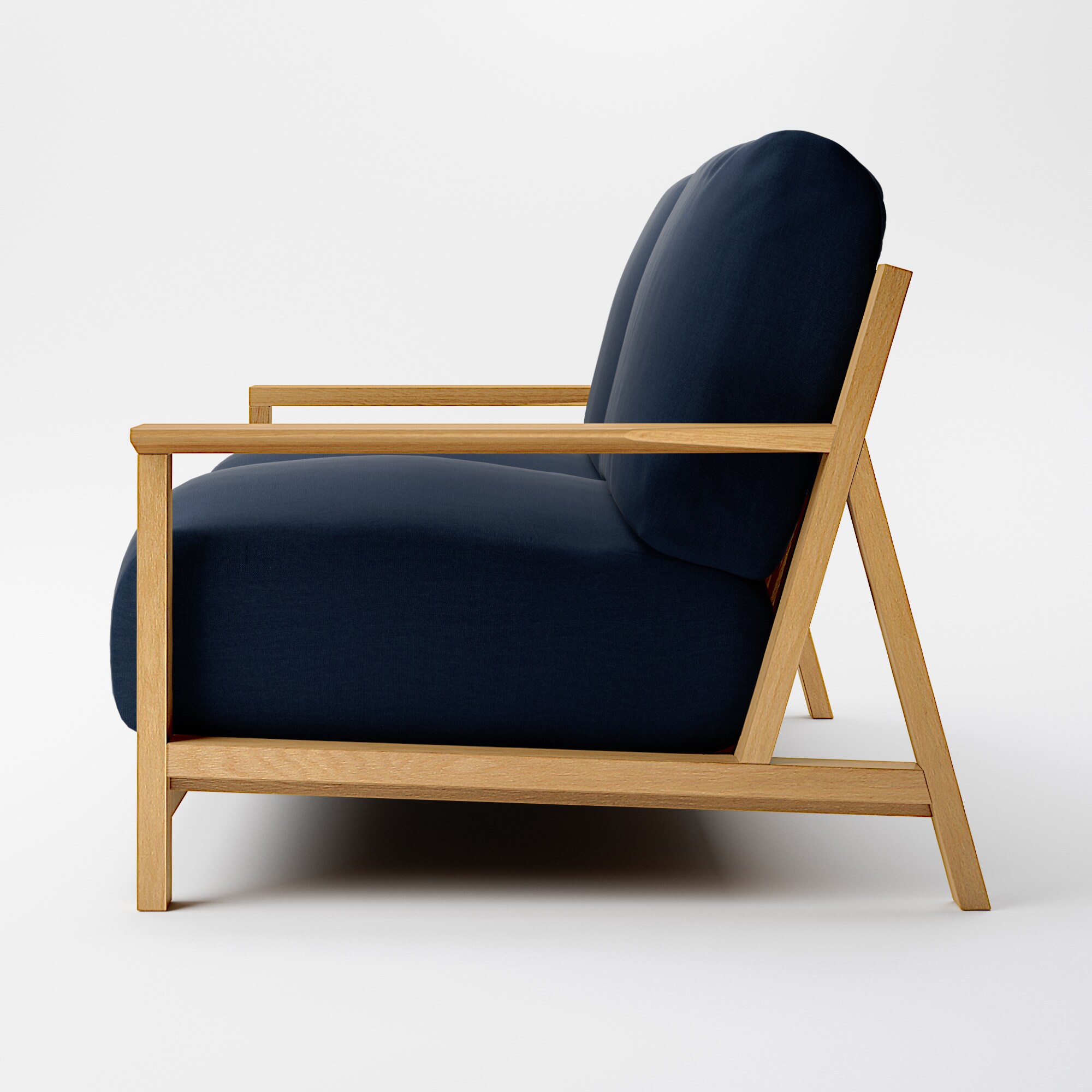 ソファ本体木製フレーム　再生ポリエステル使い平織カバー