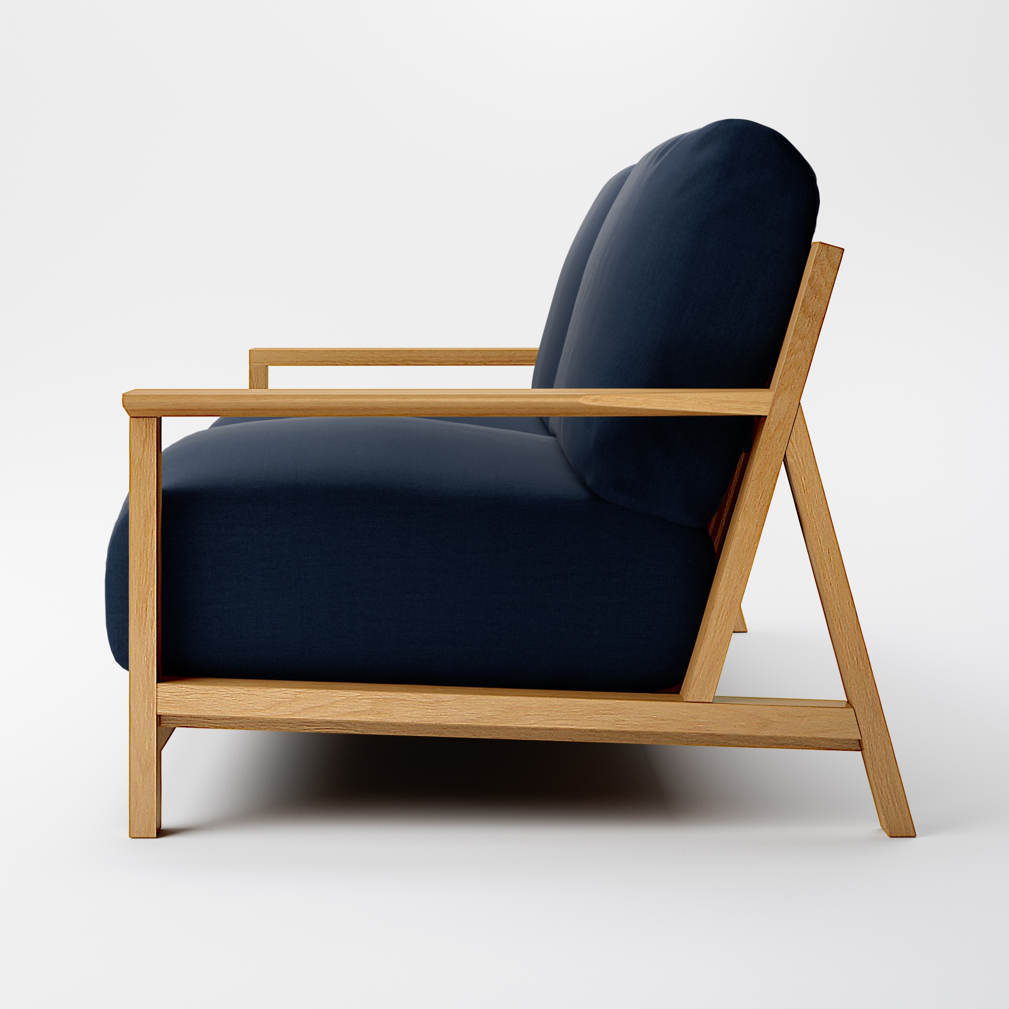 ソファ本体木製フレーム　再生ポリエステル使い平織カバー