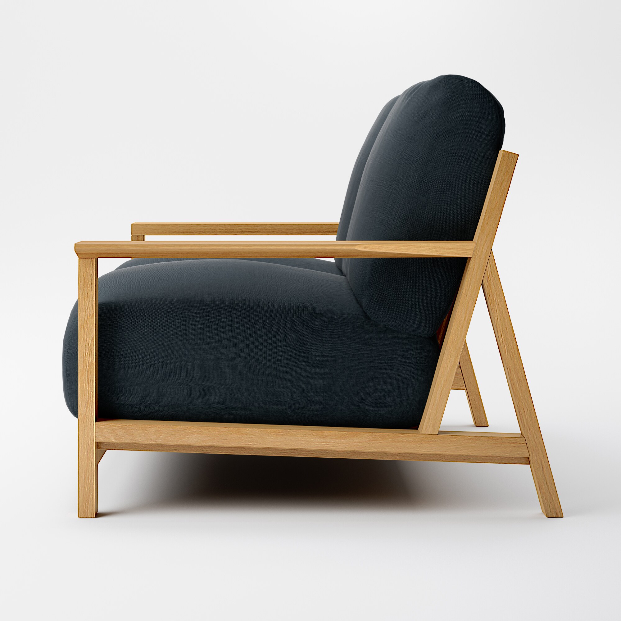 ソファ本体木製フレーム　再生ポリエステル使い平織カバー