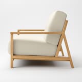 ソファ本体木製フレーム　洗いざらし綿帆布カバー