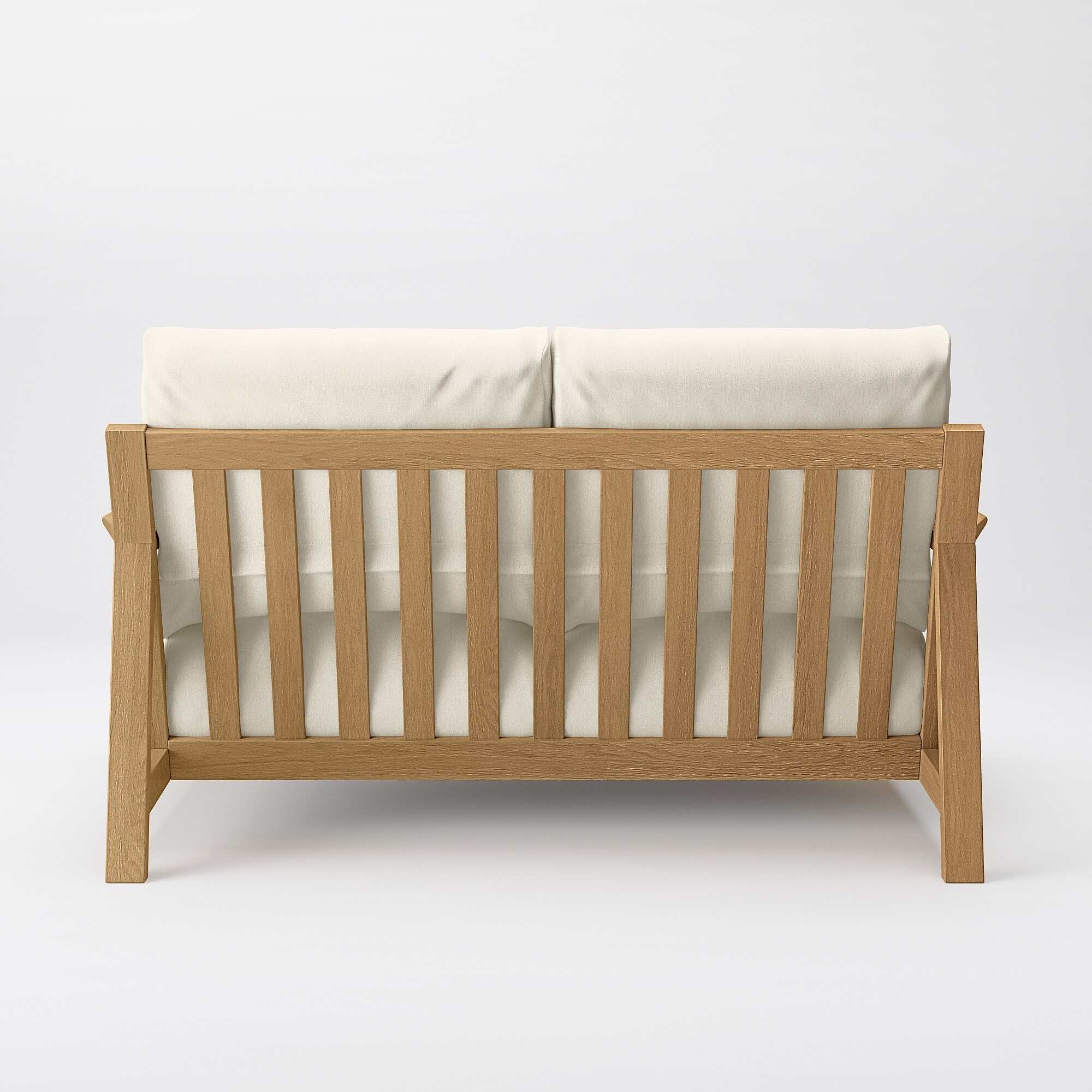 ソファ本体木製フレーム　洗いざらし綿帆布カバー