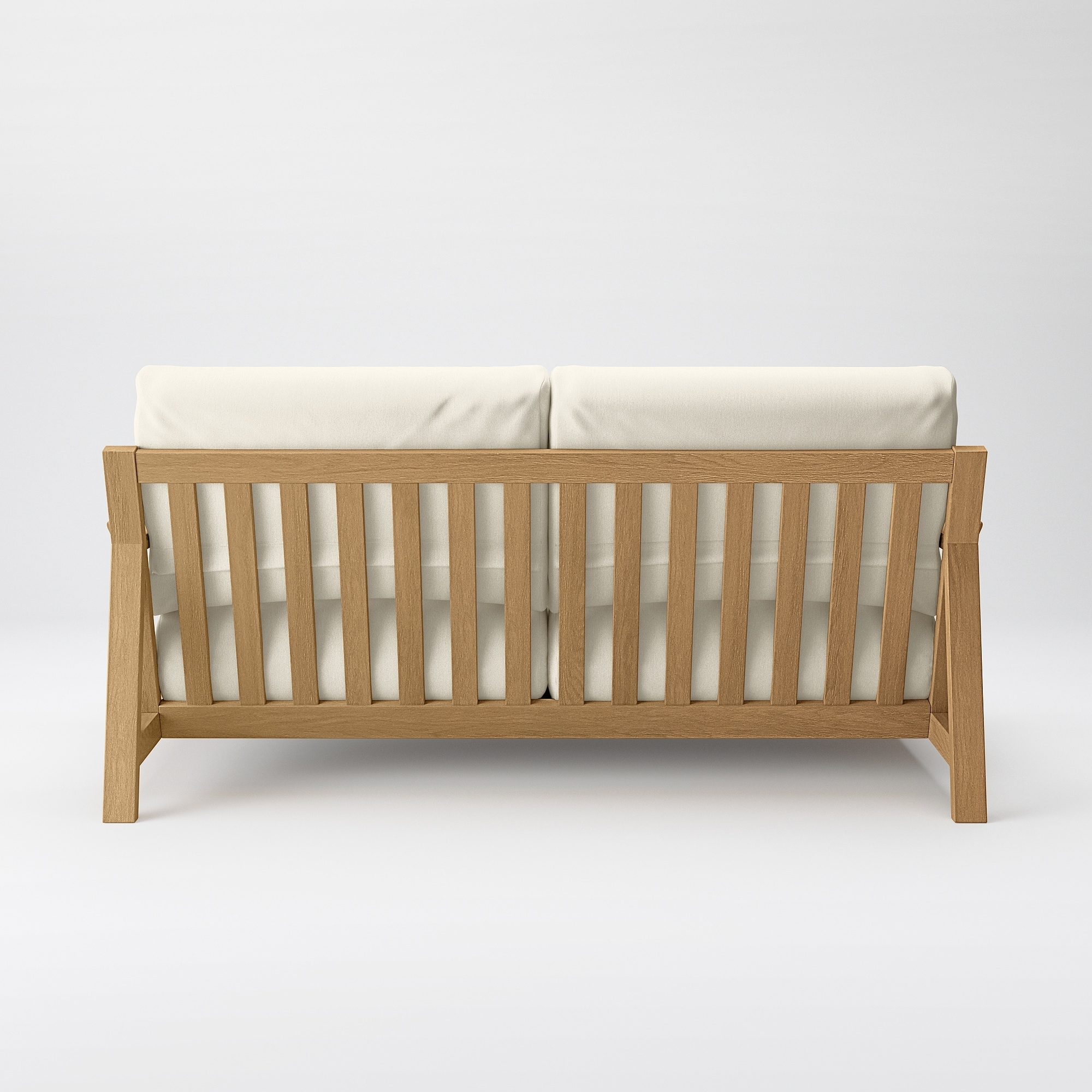 ソファ本体木製フレーム　洗いざらし綿帆布カバー