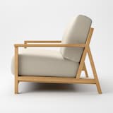 ソファ本体木製フレーム　洗いざらし綿帆布カバー