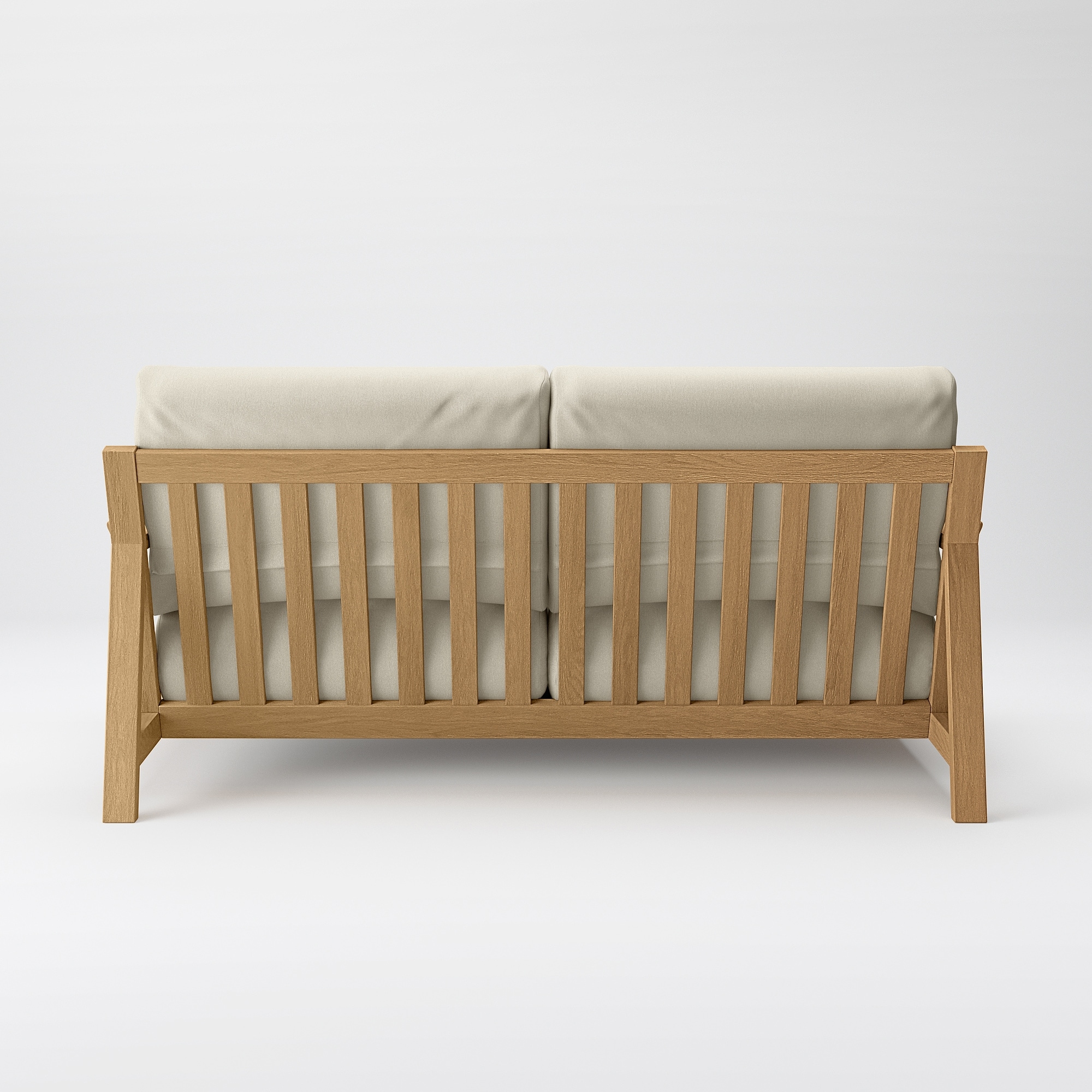 ソファ本体木製フレーム　洗いざらし綿帆布カバー