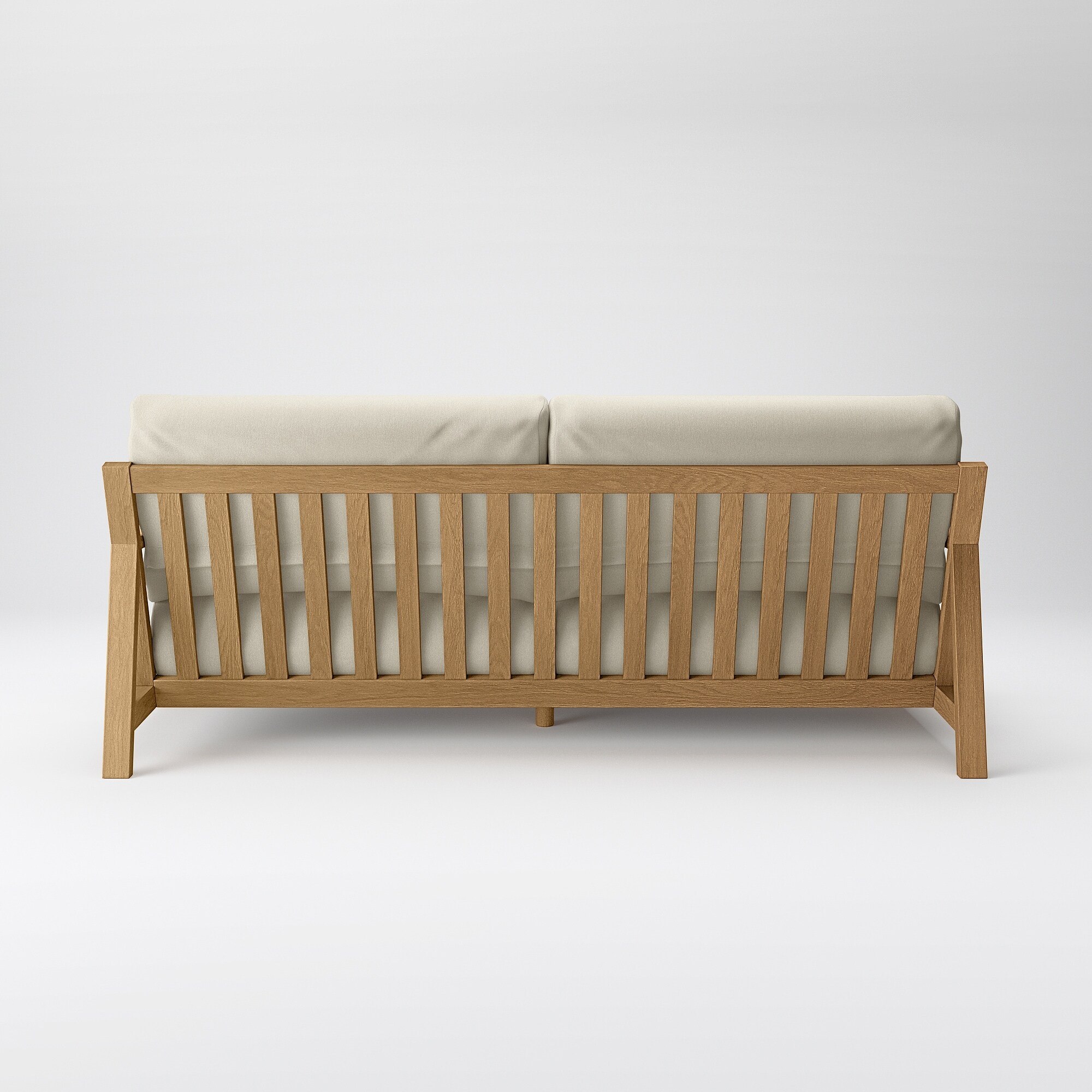 ソファ本体木製フレーム　洗いざらし綿帆布カバー