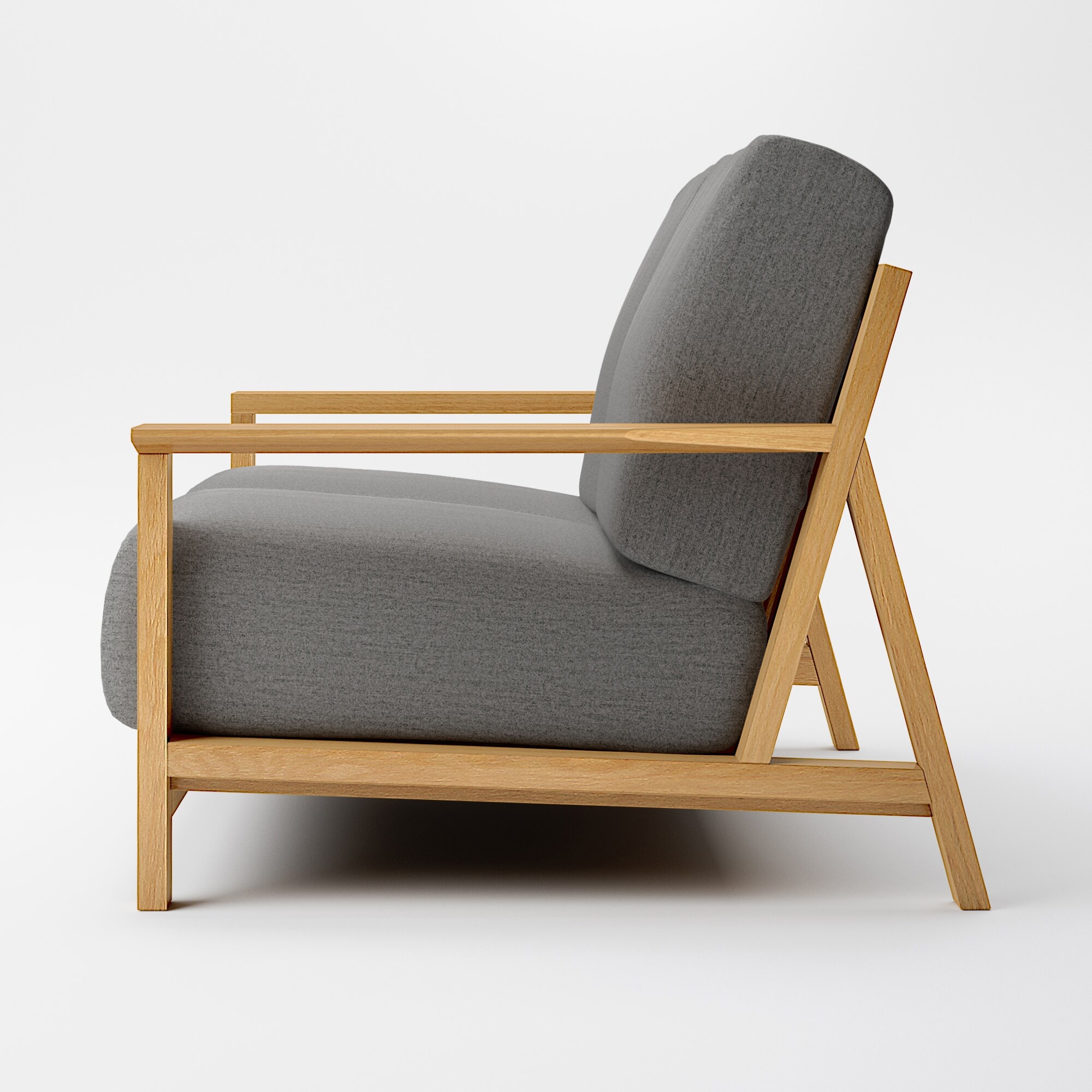 ソファ本体木製フレーム　綿帆布カバー