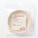 バガスと竹パルプ　ボウル