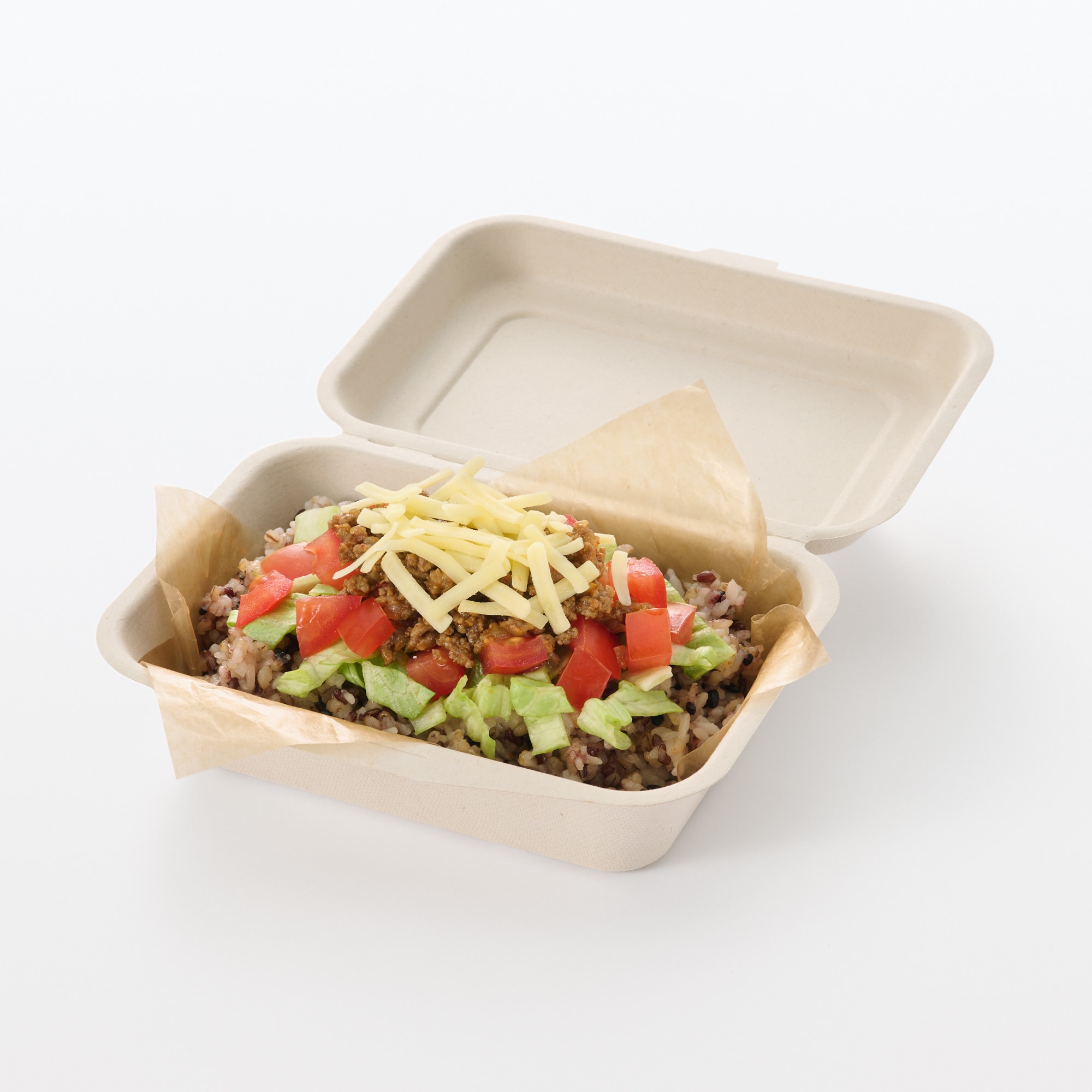 バガスと竹パルプ　フードパック