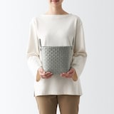 ポリプロピレン　梱包用バンド　手編みバスケット　小　グレー