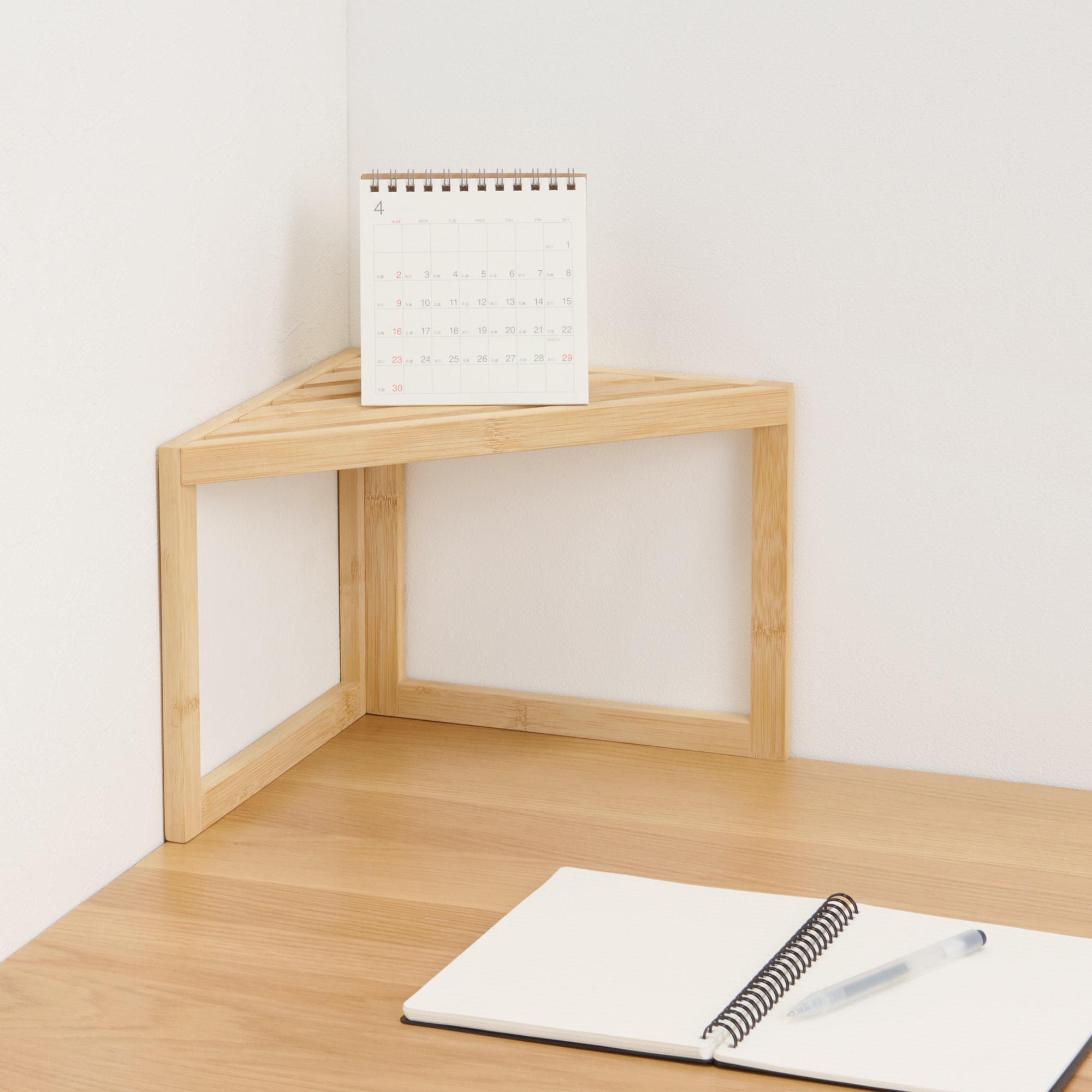 竹材　コーナーラック１段