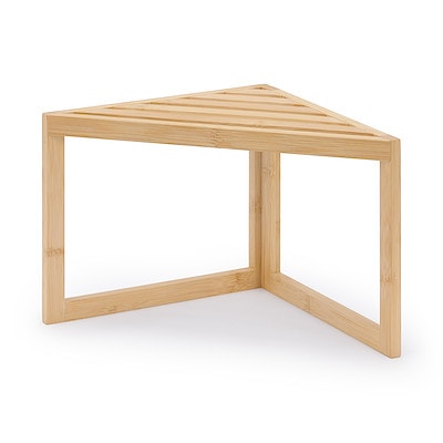 竹材　コーナーラック１段　約幅２６×奥行２６×高さ２１ｃｍ