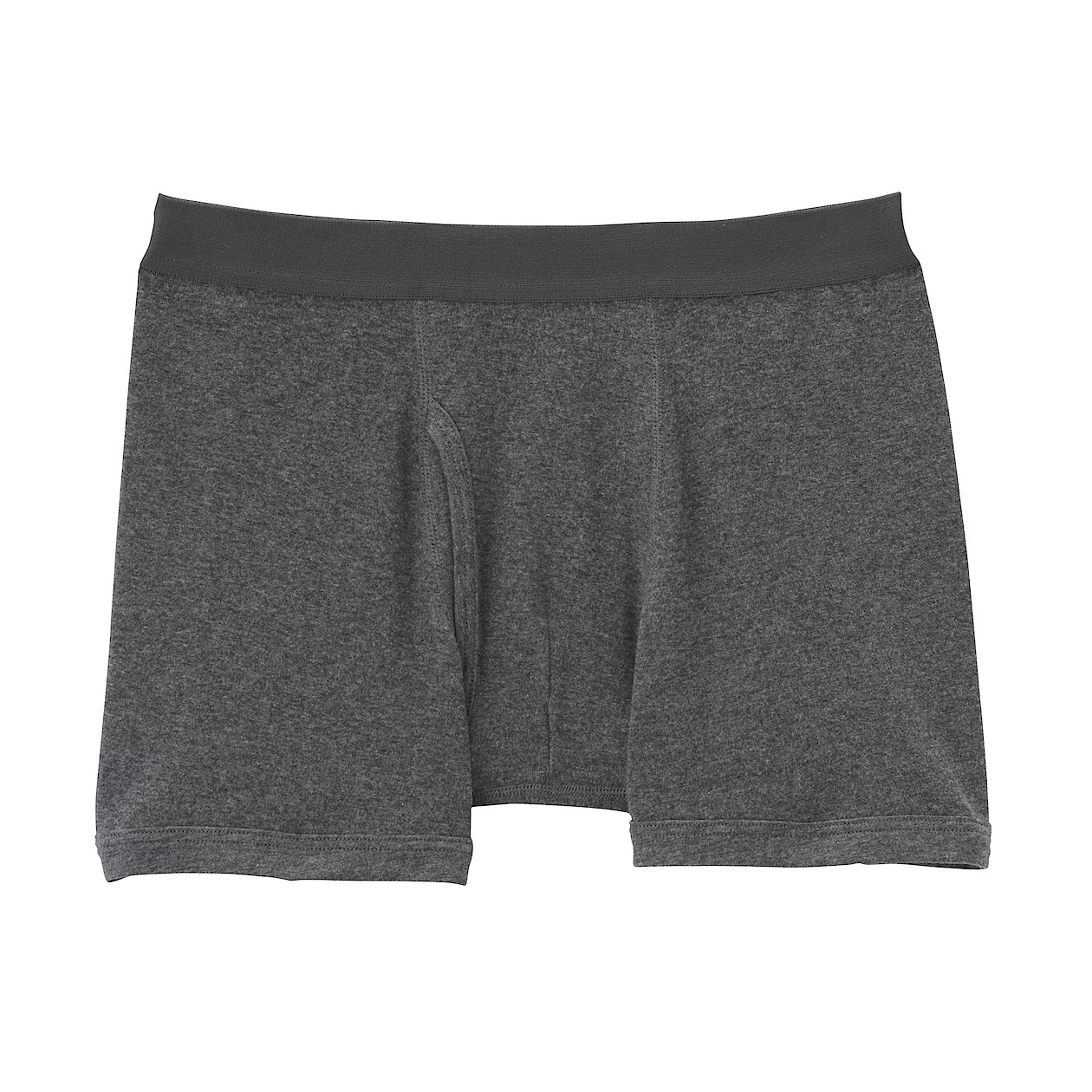 インド綿 フライス編み前開きボクサーパンツ 紳士ｌ チャコールグレー えらべるトランクス ボクサー 紳士 メンズ 通販 無印良品