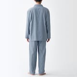 脇に縫い目のない　二重ガーゼパジャマ