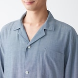 脇に縫い目のない　二重ガーゼパジャマ
