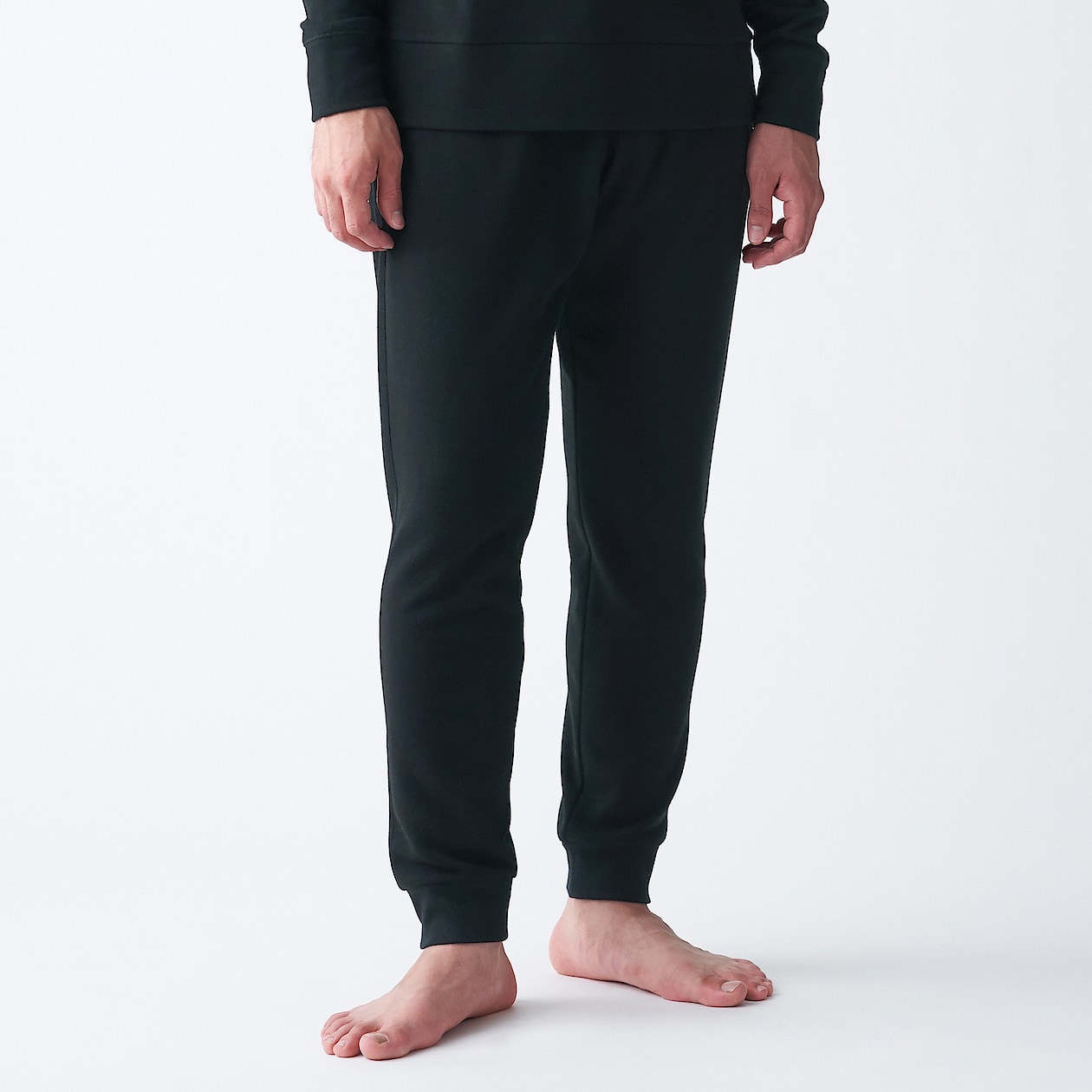 インド綿 裏毛ロングパンツ 紳士ｓ 黒 通販 無印良品
