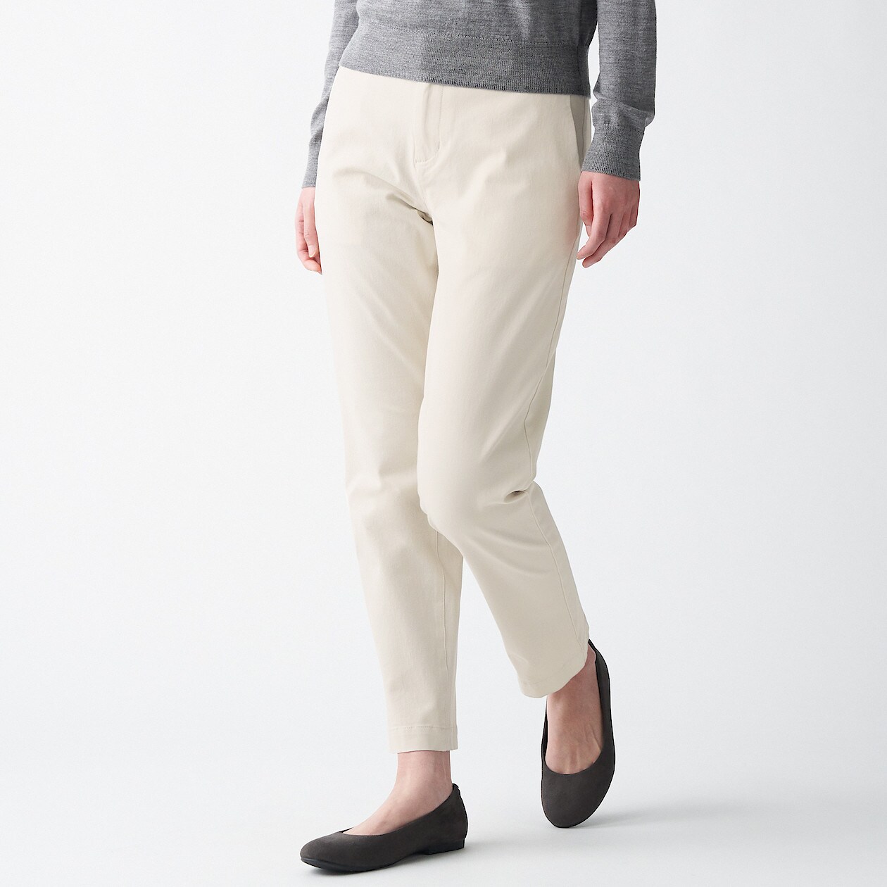 縦横ストレッチチノボーイフィットパンツ 婦人ｘｓ アイボリー パンツ 婦人 レディース 通販 無印良品