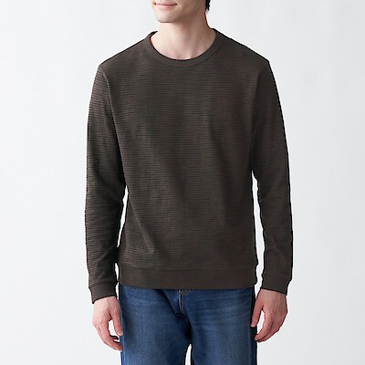ムラ糸天竺編み長袖ｔシャツ ボーダー 紳士ｘｓ ブラウン ボーダー ｔシャツ カットソー 長袖 紳士 メンズ 通販 無印良品