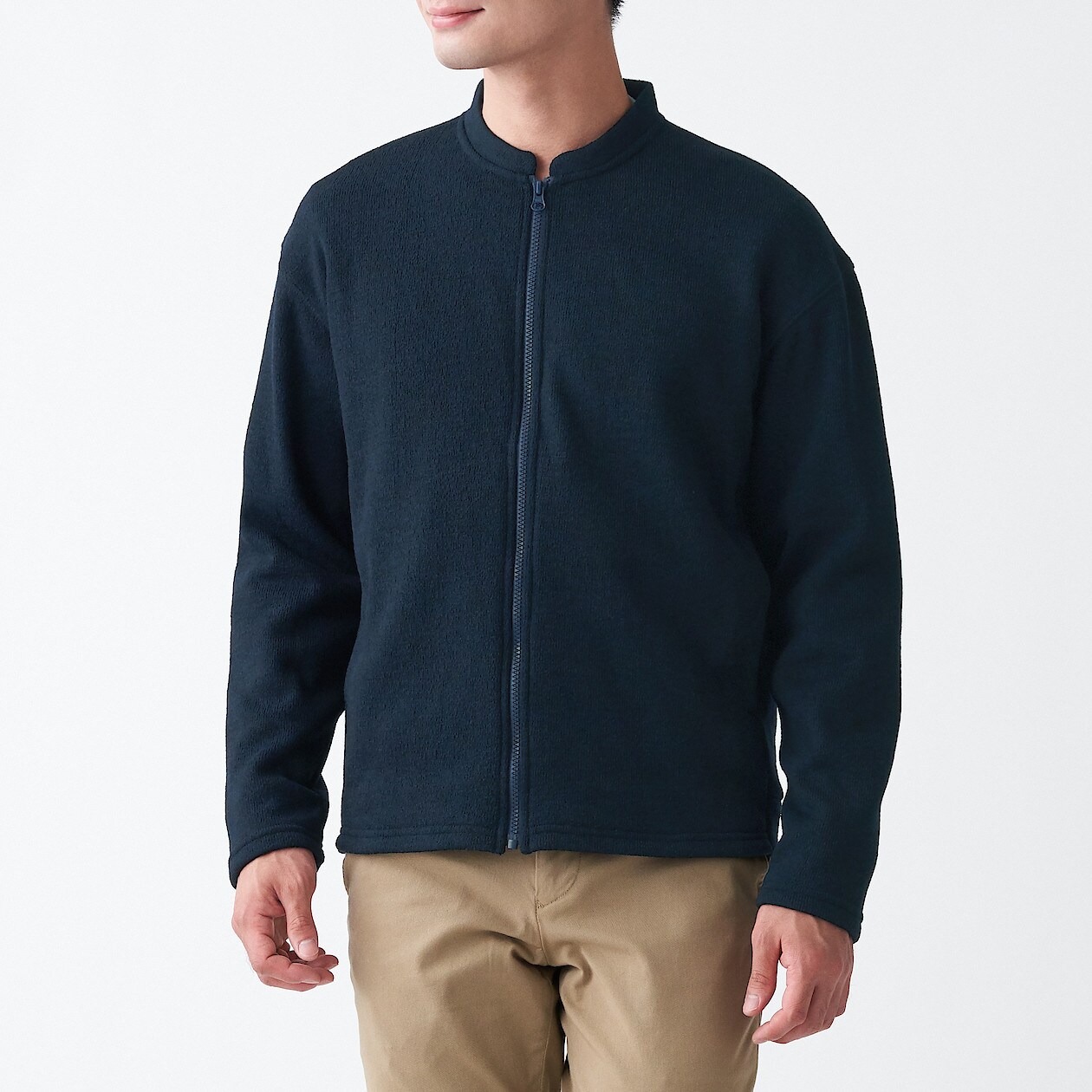 ニットフリースジップジャケット 紳士ｘｌ ダークネイビー ジャケット コート 紳士 メンズ 通販 無印良品