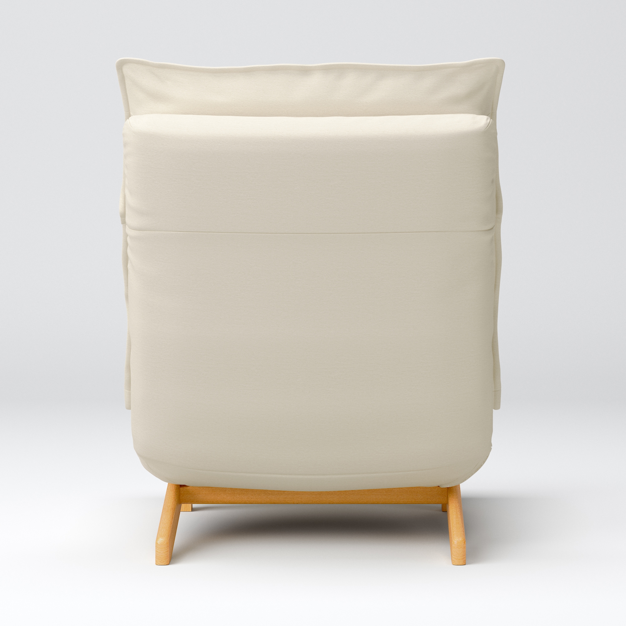 ハイバックリクライニングソファ　洗いざらしの綿帆布カバー