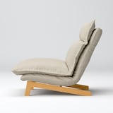 ハイバックリクライニングソファ　洗いざらしの綿帆布カバー