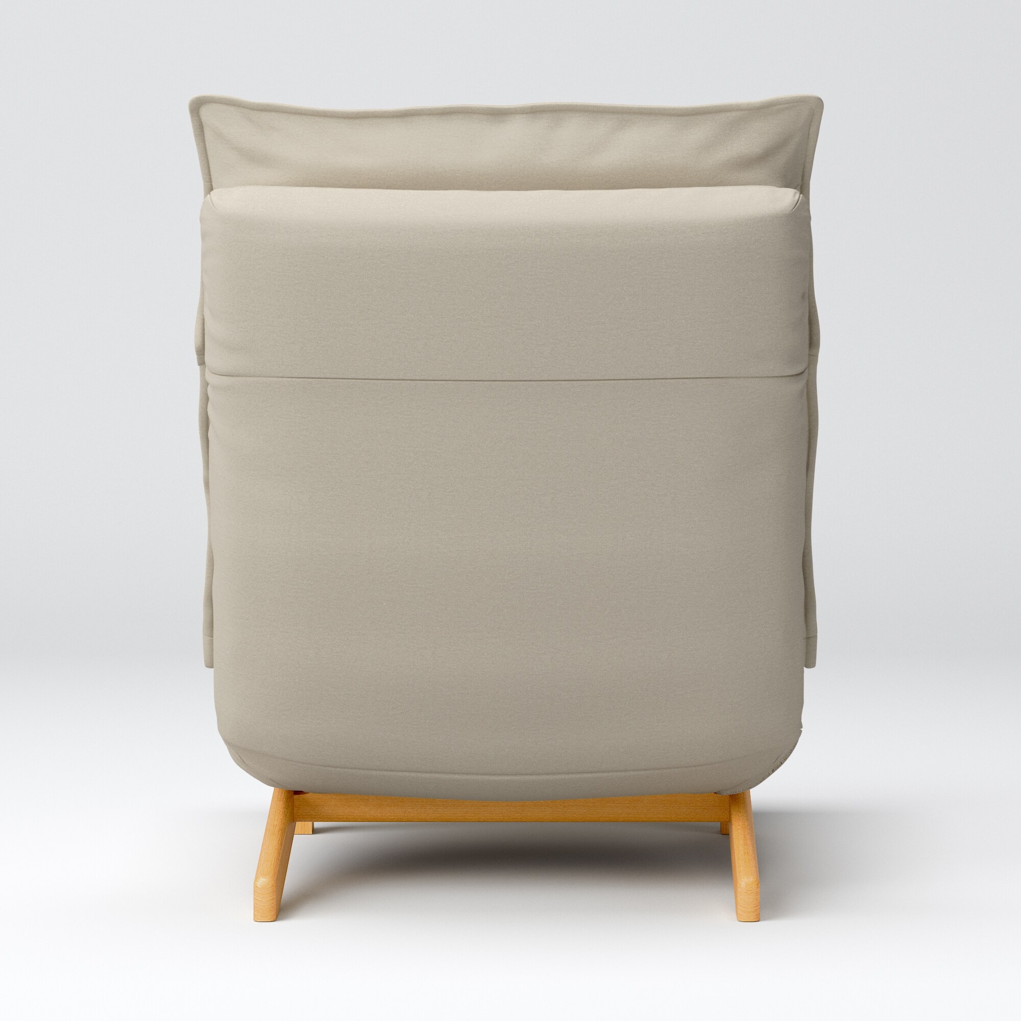 ハイバックリクライニングソファ　洗いざらしの綿帆布カバー