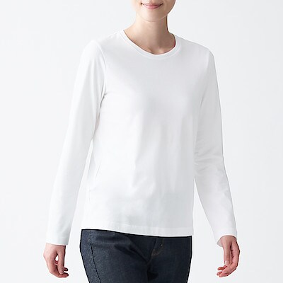天竺編み tシャツ カットソー 長袖 七分袖 婦人 レディース 通販 無印良品 天竺編み tシャツ カットソー 長袖 七分袖 婦人 レディース 通販 無印良品