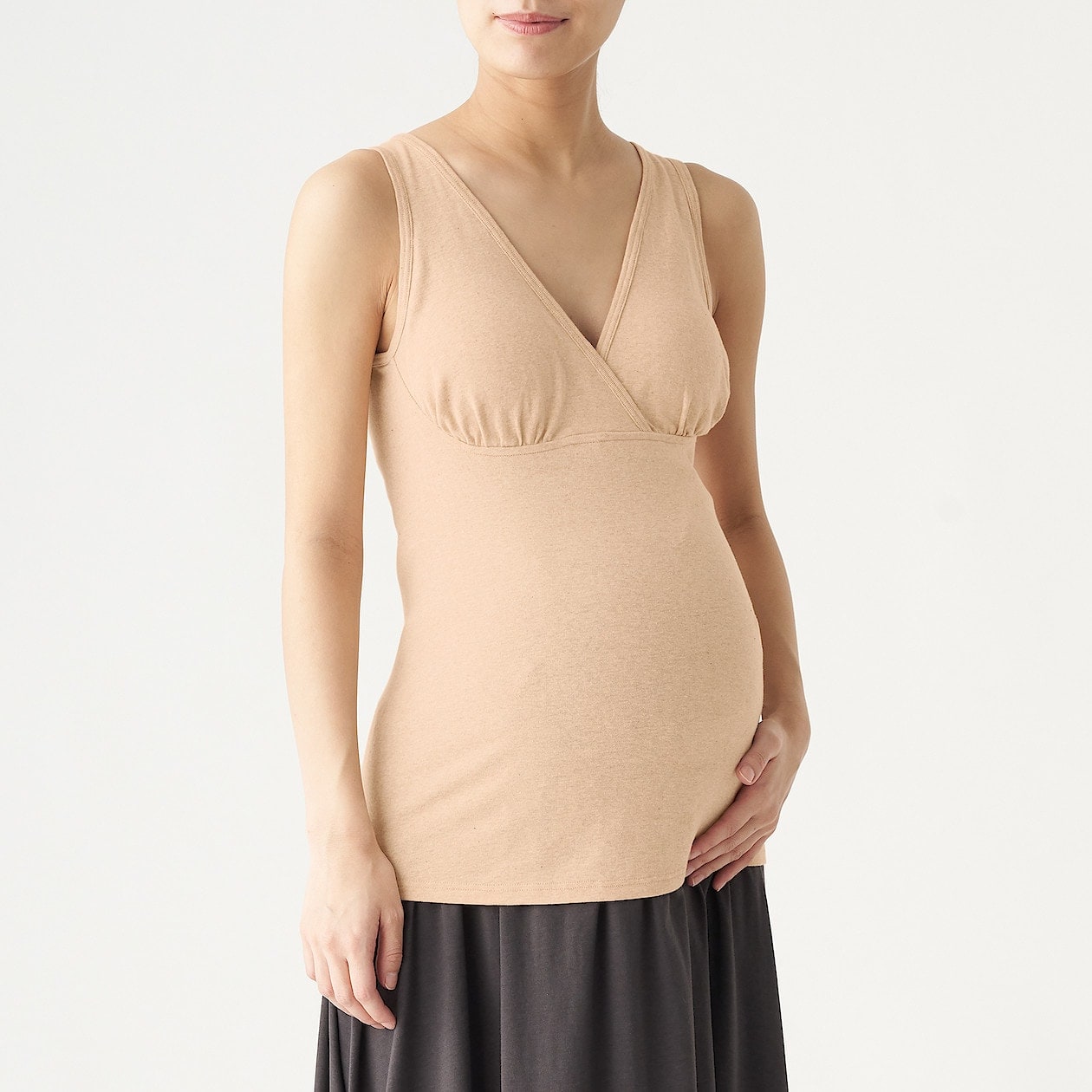 無染色 授乳に便利なタンクトップ(挿入カップ) 無印良品 無染色 授乳に便利なタンクトップ(挿入カップ) 無印良品