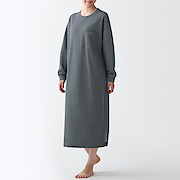 インド綿 裏毛ワンピース 婦人ｓ ｍ チャコールグレー ルームウェア ホームウェア 婦人 レディース 通販 無印良品