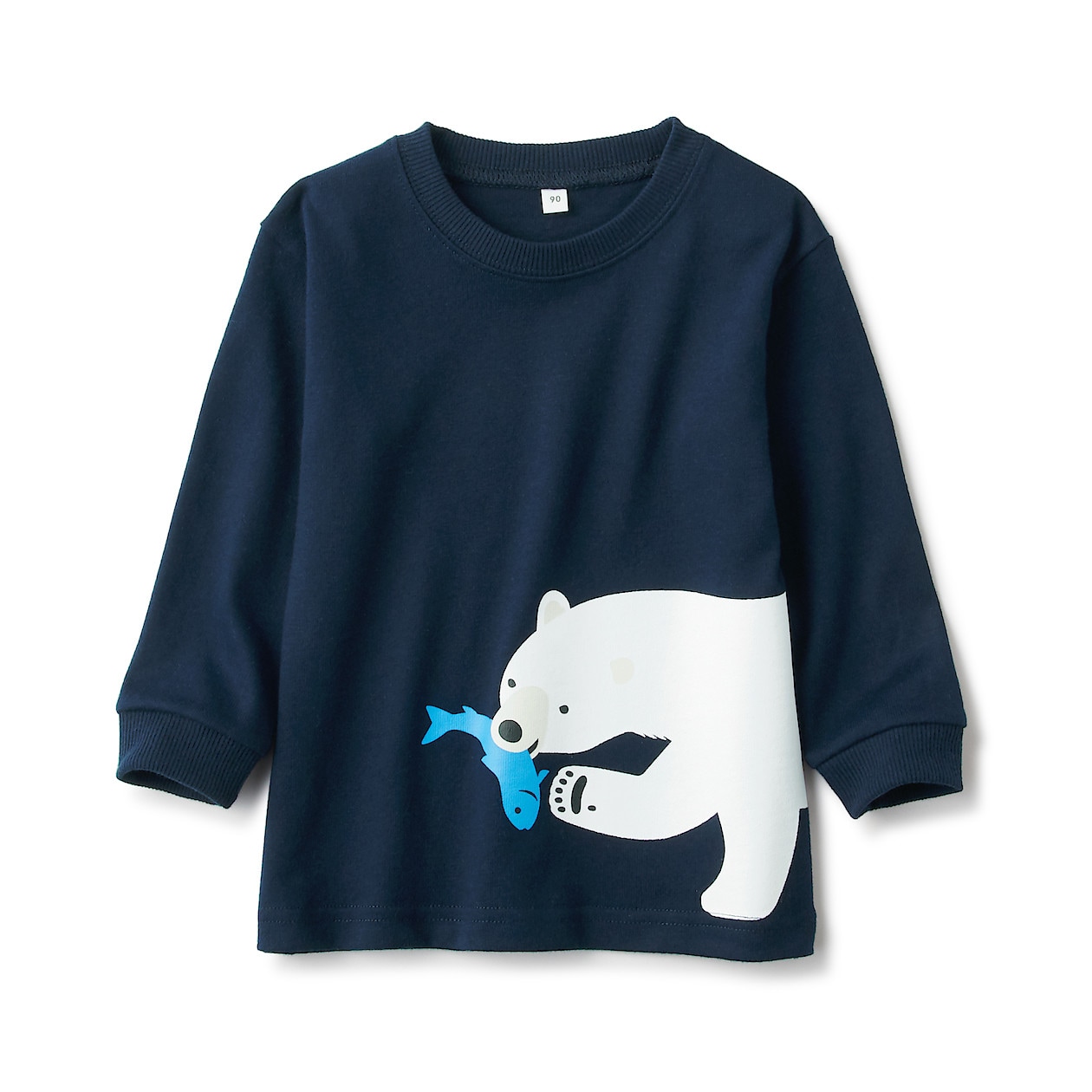 インド綿甘撚りプリント長袖tシャツ ベビー ベビー100ホッキョクグマ ベビートップス 通販 無印良品 インド綿甘撚りプリント長袖tシャツ ベビー ベビー100ホッキョクグマ ベビートップス 通販 無印良品