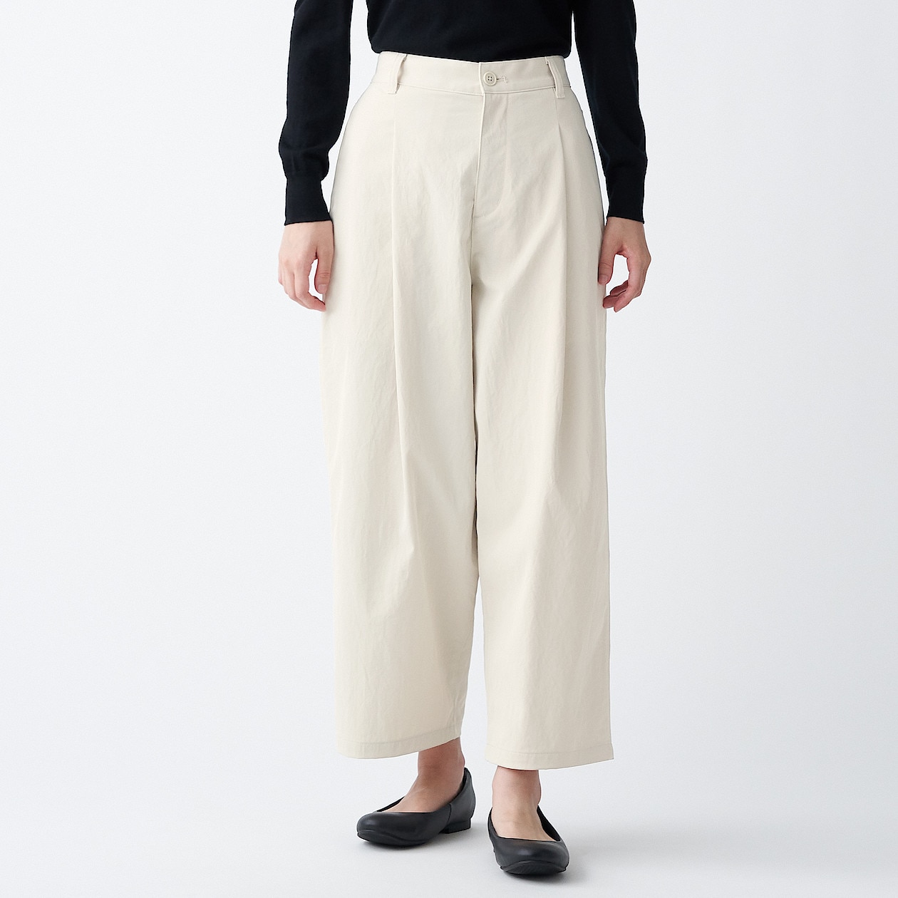 撥水ストレッチチノタックワイドパンツ 婦人xl アイボリー パンツ 婦人 レディース 通販 無印良品 撥水ストレッチチノタックワイドパンツ 婦人xl アイボリー パンツ 婦人 レディース 通販 無印良品