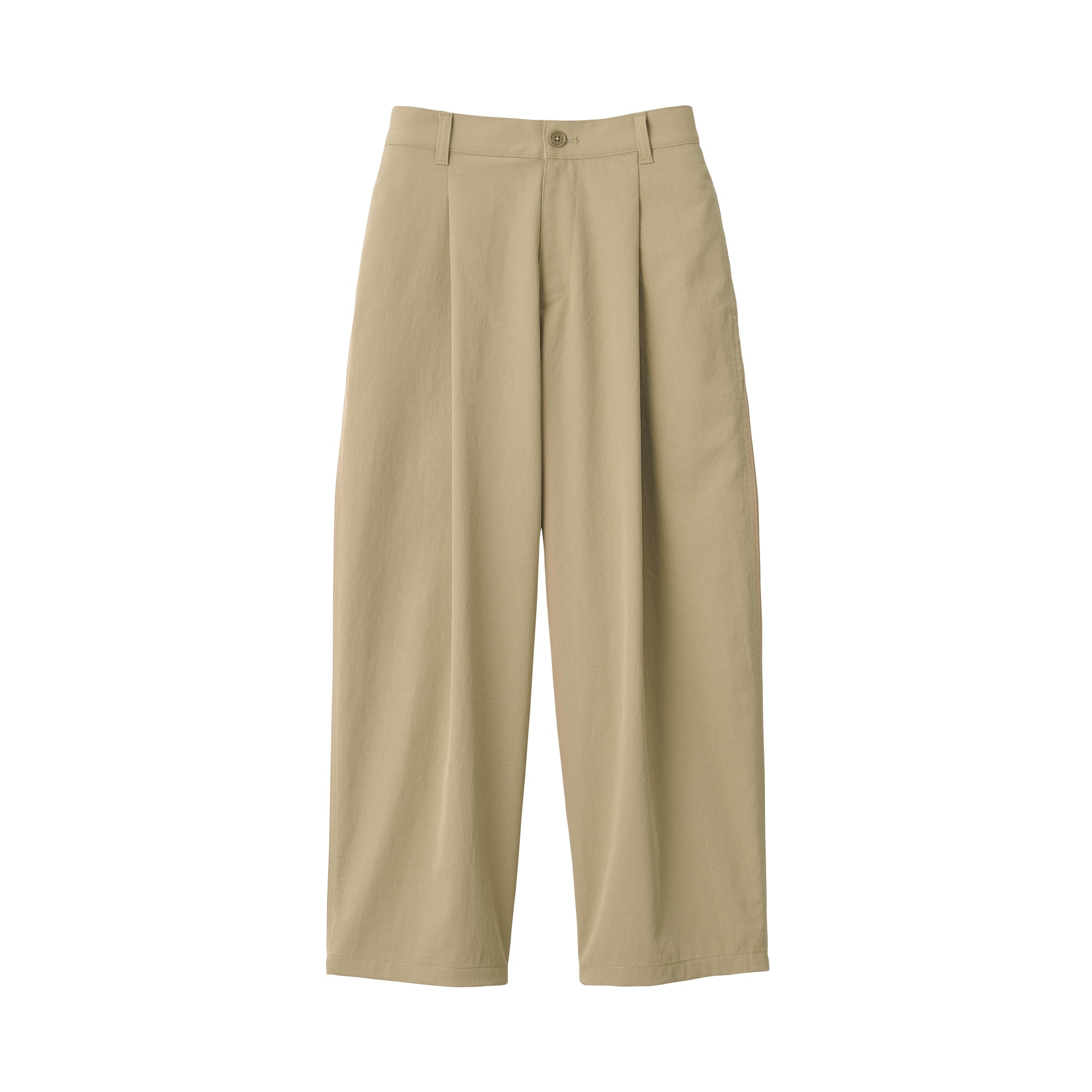 撥水ストレッチチノタックワイドパンツ