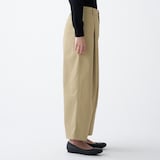 撥水ストレッチチノタックワイドパンツ