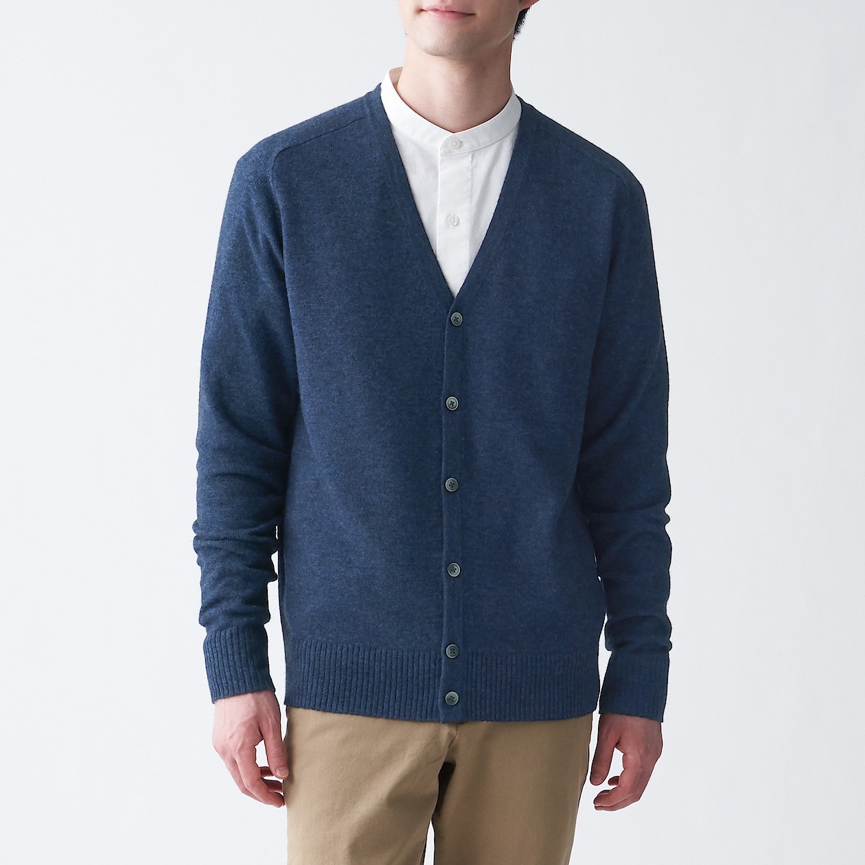 ヤク混ウールカーディガン 紳士ｍ スモーキーブルー カーディガン 紳士 メンズ 通販 無印良品