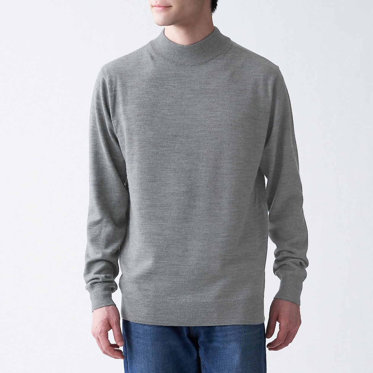 メリノウール洗えるハイネックセーター 紳士ｘｓ グレー セーター ニット 紳士 メンズ 通販 無印良品