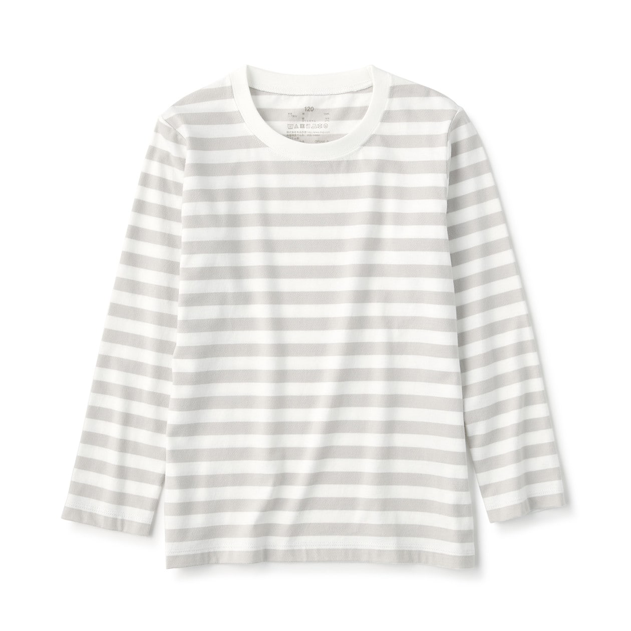 インド綿天竺編み長袖tシャツ キッズ キッズ110 シルバーグレー ボーダー キッズトップス 通販 無印良品 インド綿天竺編み長袖tシャツ キッズ キッズ110 シルバーグレー ボーダー キッズトップス 通販 無印良品