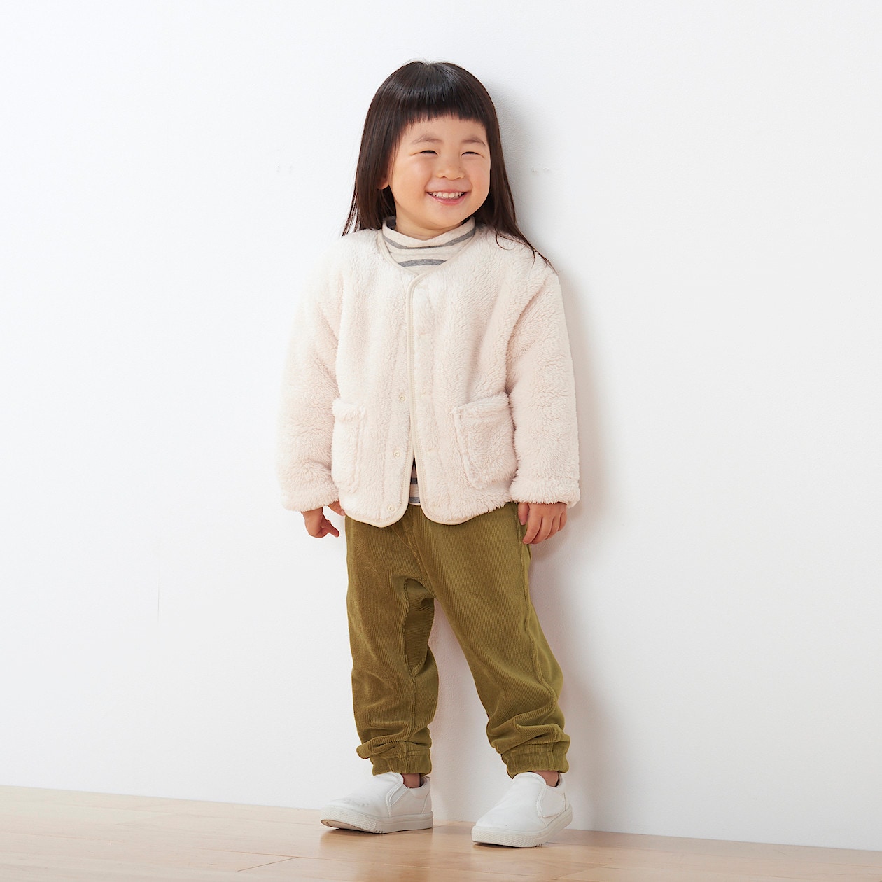 らくらく動けるコーデュロイテーパードパンツ ベビー ベビー８０ キャメル ベビーボトムス 通販 無印良品