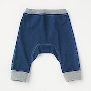 らくらく動けるデニムサルエルパンツ ベビー ハイハイ期ウエア７０ ８０ ブルー 新生児 通販 無印良品