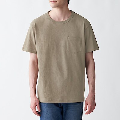 太番手天竺編みポケット付tシャツ 紳士xs ダークベージュ tシャツ カットソー 半袖 紳士 メンズ 通販 無印良品 太番手天竺編みポケット付tシャツ 紳士xs ダークベージュ tシャツ カットソー 半袖 紳士 メンズ 通販 無印良品