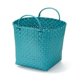 ポリプロピレン　梱包用バンド　手編みバスケット　中　ブルー