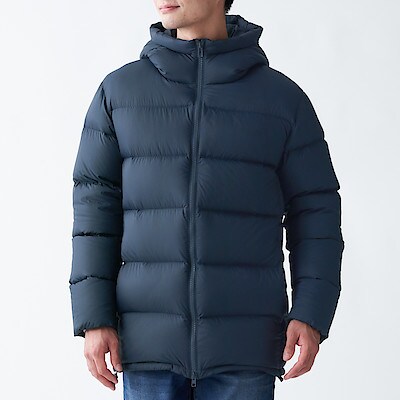 撥水フードダウンコート 紳士ｌ ダークネイビー ジャケット コート 紳士 メンズ 通販 無印良品