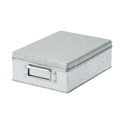 トタンボックス　小　高さ８．５ｃｍタイプ　約幅１９×奥行２７×高さ８．５ｃｍ