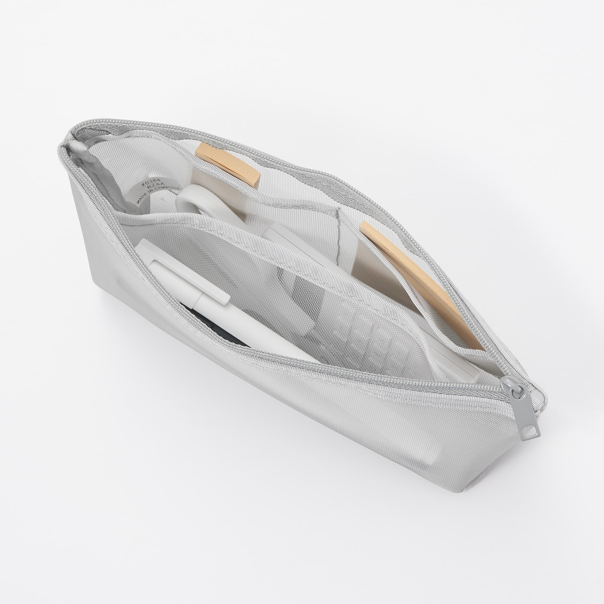 ナイロンメッシュペンケース　マチ付