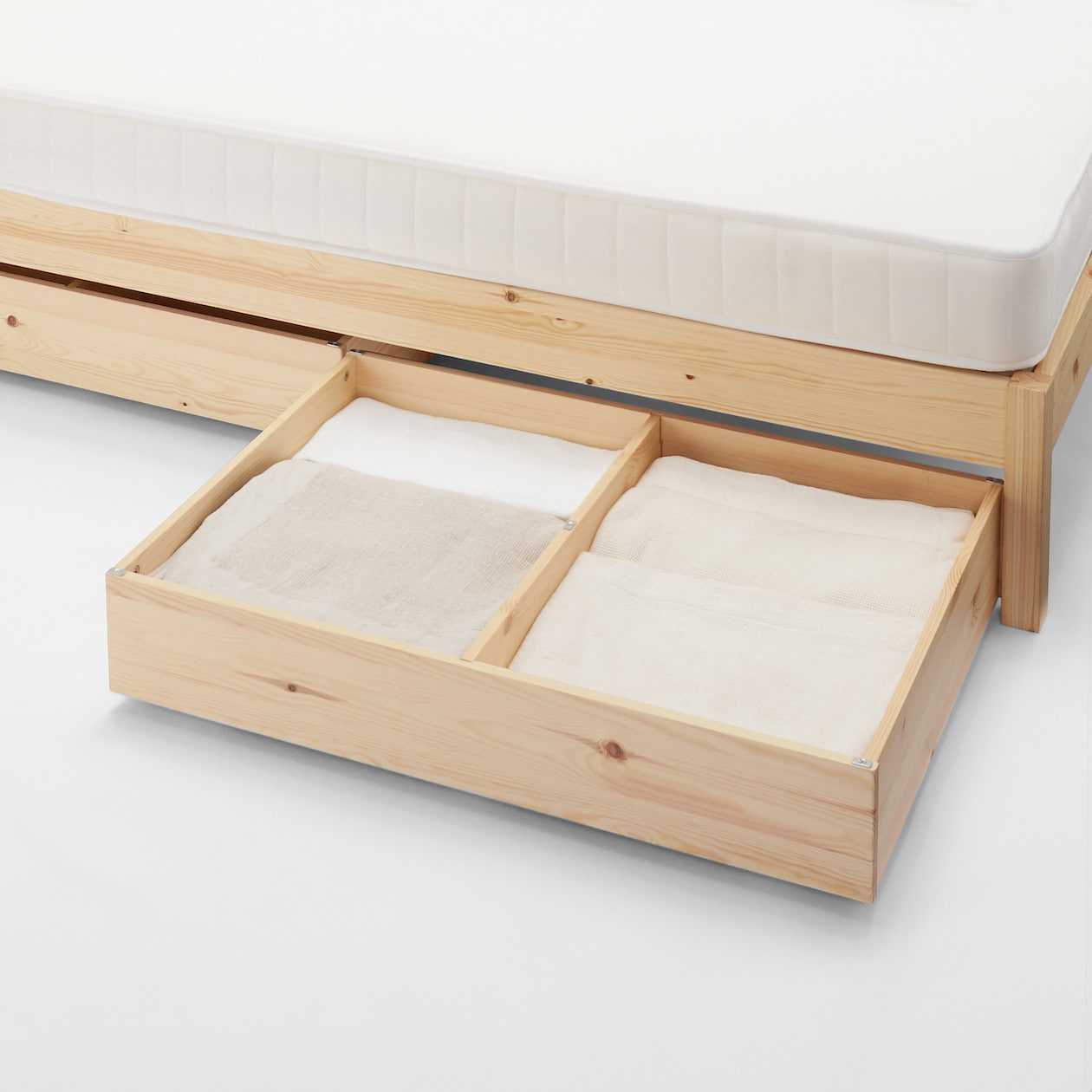 木製ベッド用下収納ボックス仕切り付き パイン材 | 木製ベッド 通販 