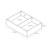 木製ベッド用下収納ボックス仕切り付き