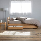 木製ベッド用下収納ボックス仕切り付き