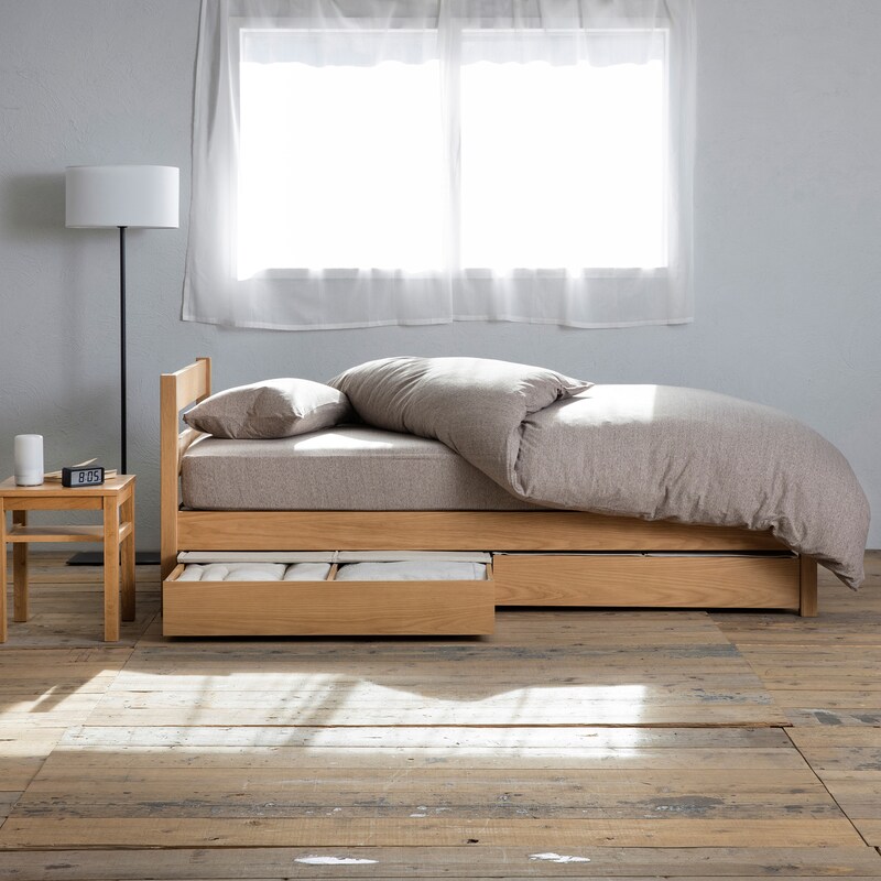 木製ベッド用下収納ボックス仕切り付き | 無印良品 