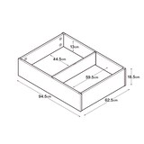 木製ベッド用下収納ボックス仕切り付き