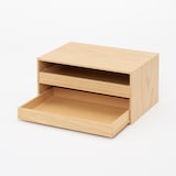 木製トレー収納２段引出